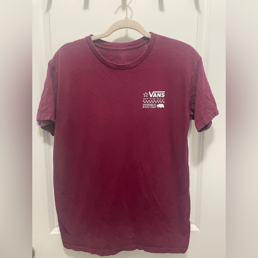 Vans Red Short Sleeve Tee Classic Crew Neck